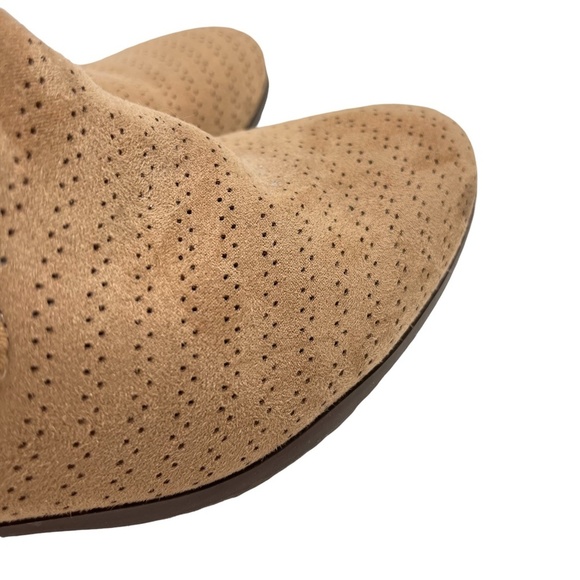 CIRCUS SAM EDELMAN PHEONIX Perforated Ankle Booties Boots Tan Beige Shoes sz 7 - Picture 4 of 16